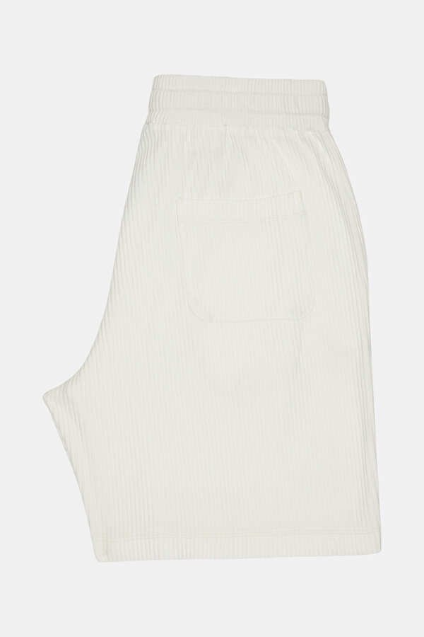 ECRU CORDED SHORTS 7