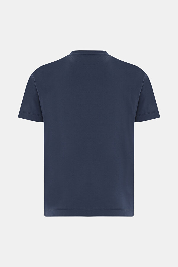 BİSİKLET YAKALI KISA KOL İPEK PAMUK T-SHIRT 2