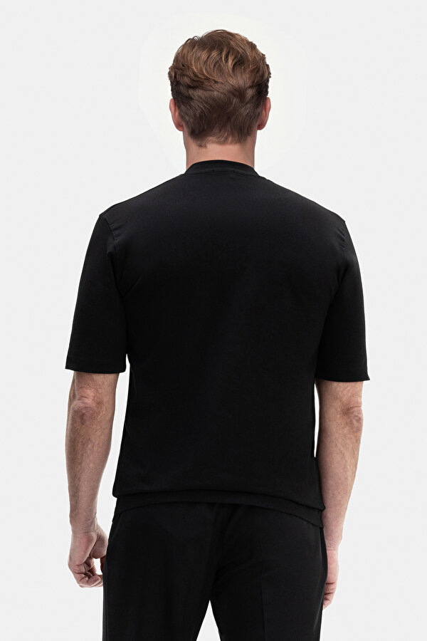 BLACK BICYCLE COLLAR SHORT SLEEVE TSHIRT 2