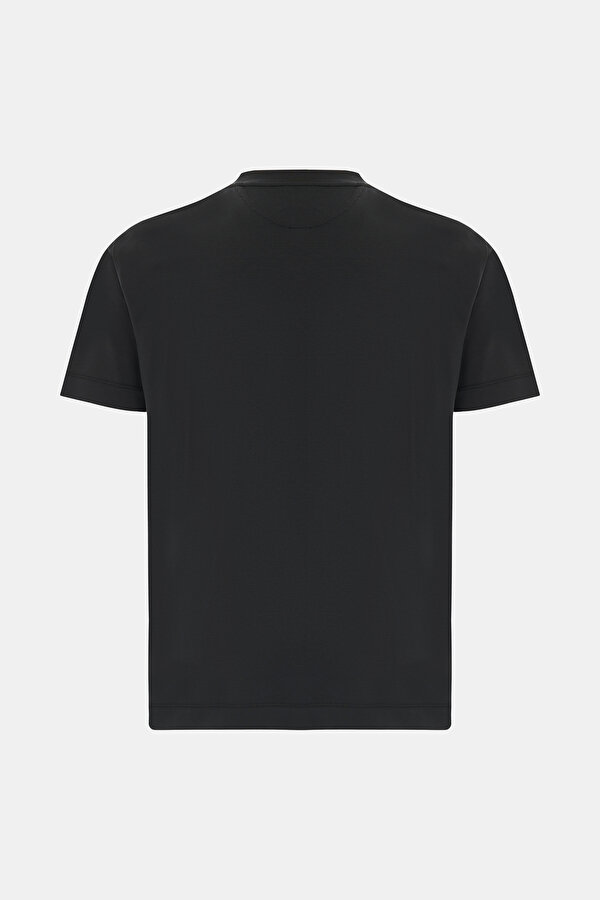 BİSİKLET YAKALI KISA KOL İPEK PAMUK T-SHIRT 2