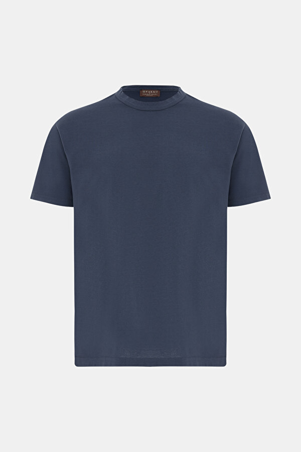 NAVY BLUE BICYCLE COLLAR SHORT SLEEVE TSHIRT