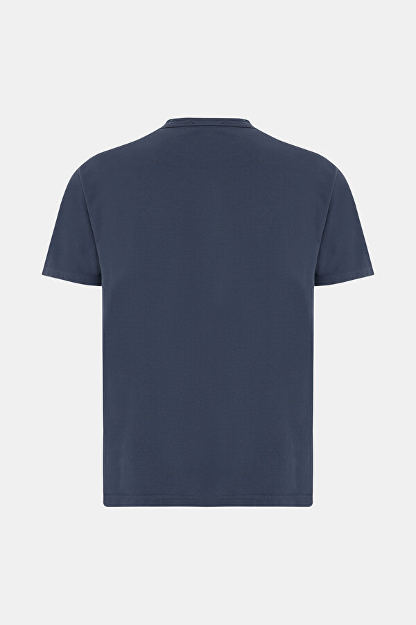 NAVY BLUE BICYCLE COLLAR SHORT SLEEVE TSHIRT 2