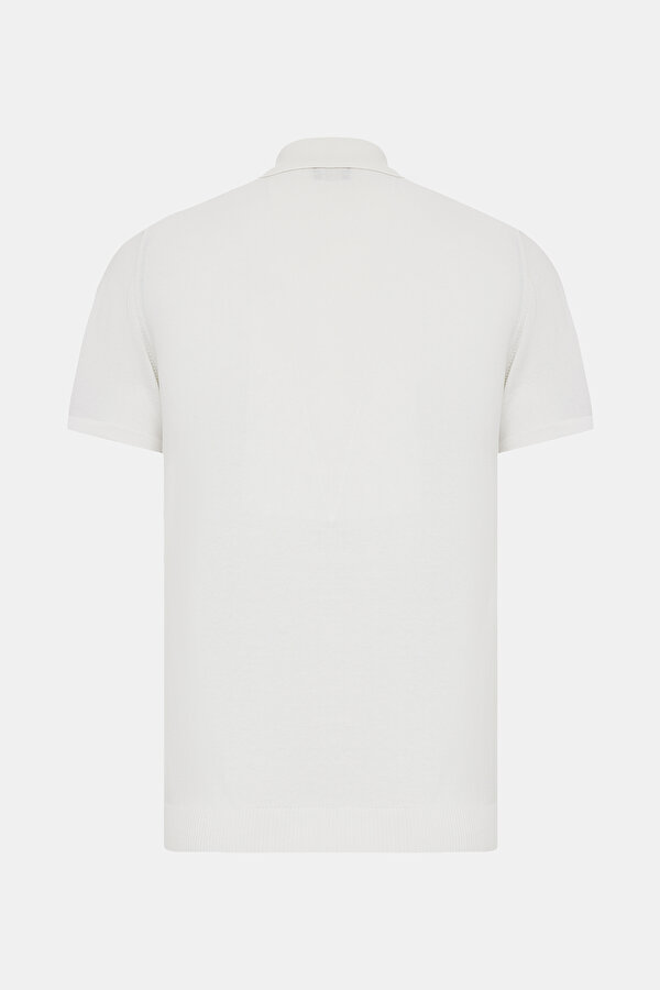 WHITE POLO NECK SHORT SLEEVE TSHIRT 7