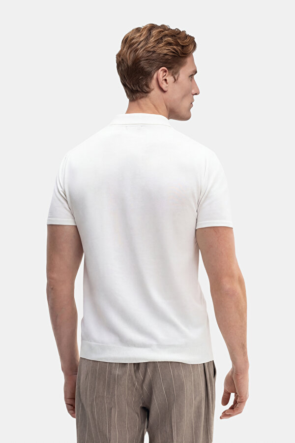 WHITE POLO NECK SHORT SLEEVE TSHIRT 2