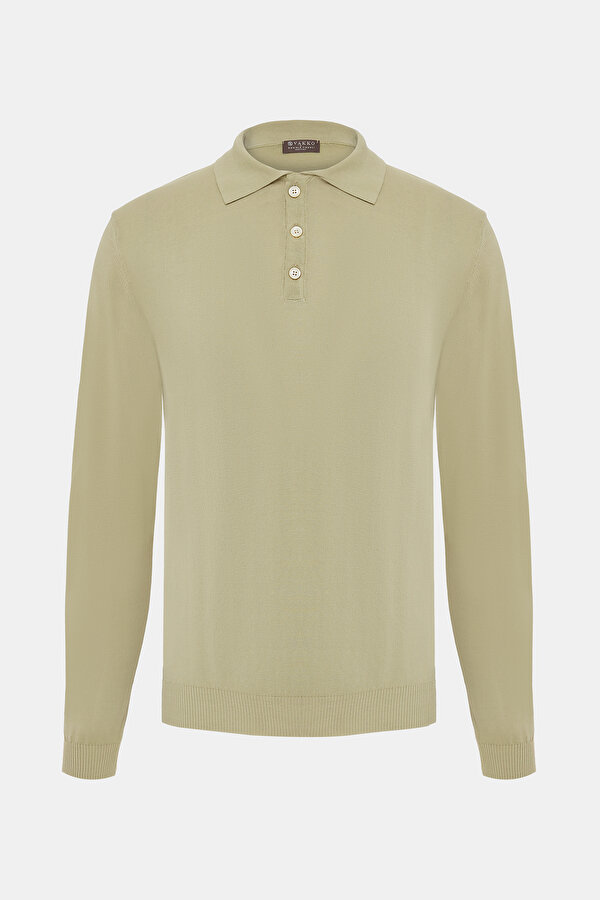POLO YAKA UZUN KOL KOTON KREP TRİKO T.SHIRT