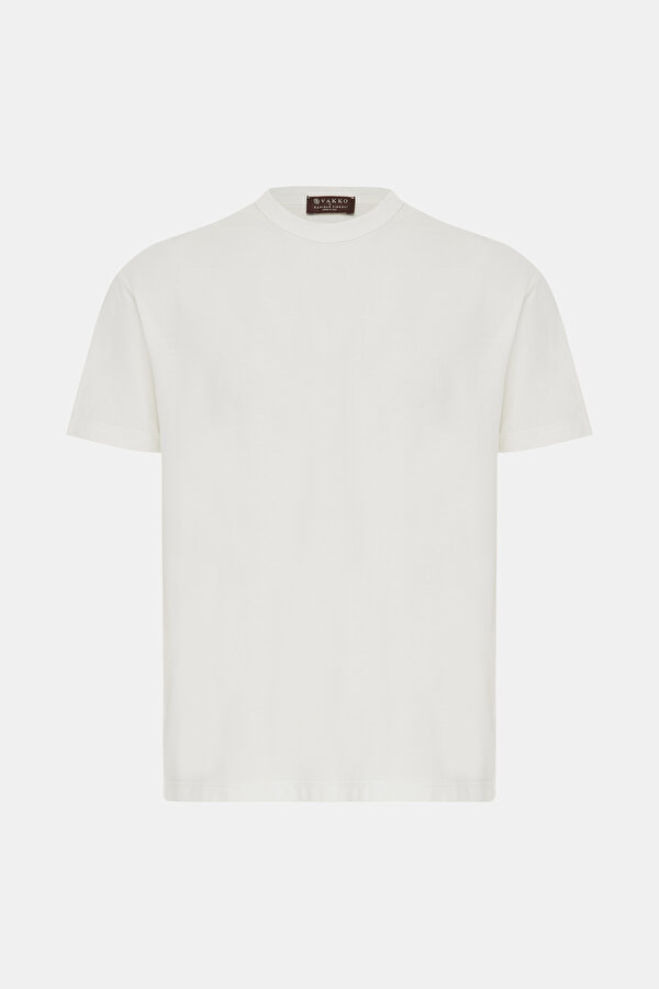 LIGHT CREAM BICYCLE COLLAR SHORT SLEEVE TSHIRT