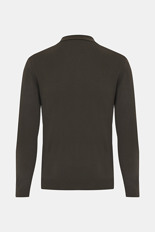 BROWN POLO NECK LONG SLEEVE TSHIRT 6