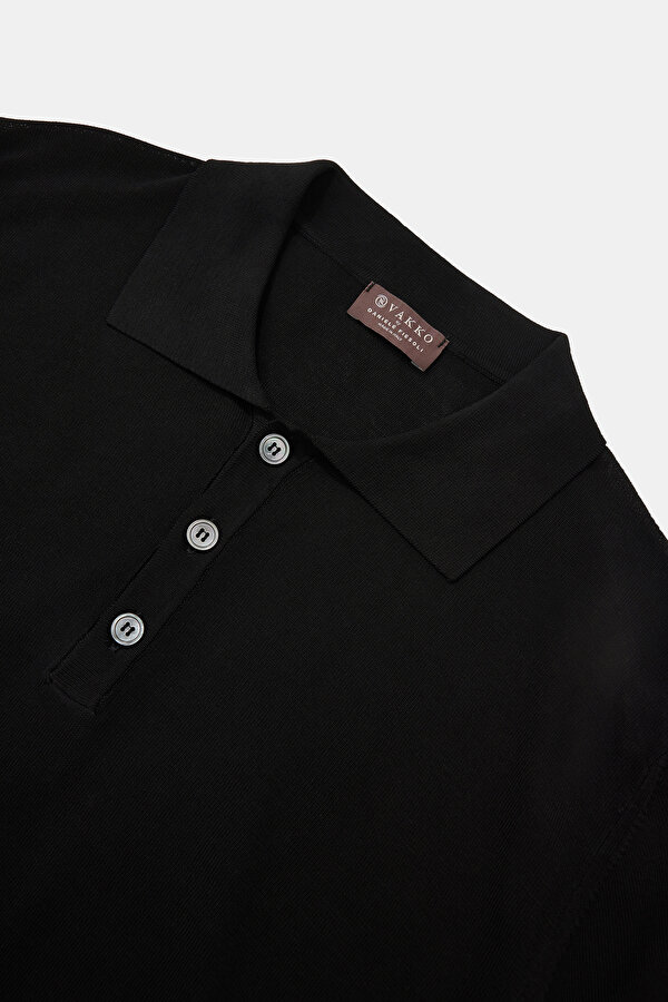 BLACK POLO NECK LONG SLEEVE TSHIRT 7