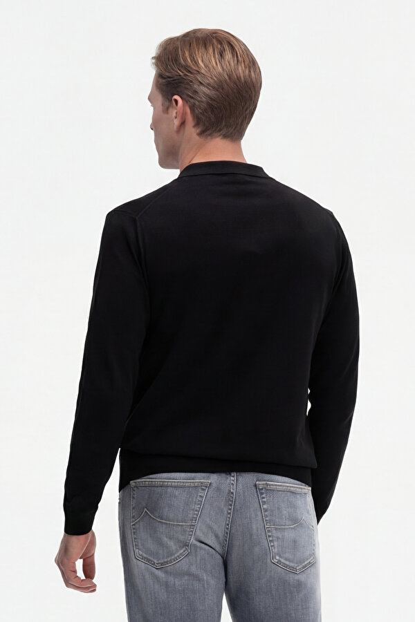 BLACK POLO NECK LONG SLEEVE TSHIRT 2