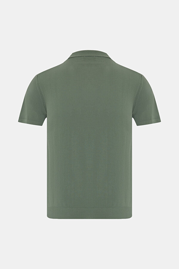 GREEN POLO NECK SHORT SLEEVE TSHIRT 2