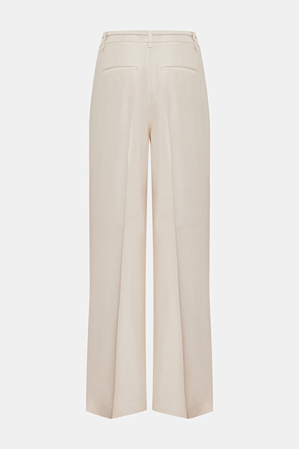 ECRU WIDE LEG TROUSERS 2