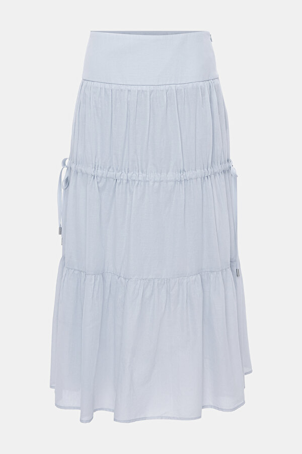 LIGHT BLUE MIDI SKIRT 6