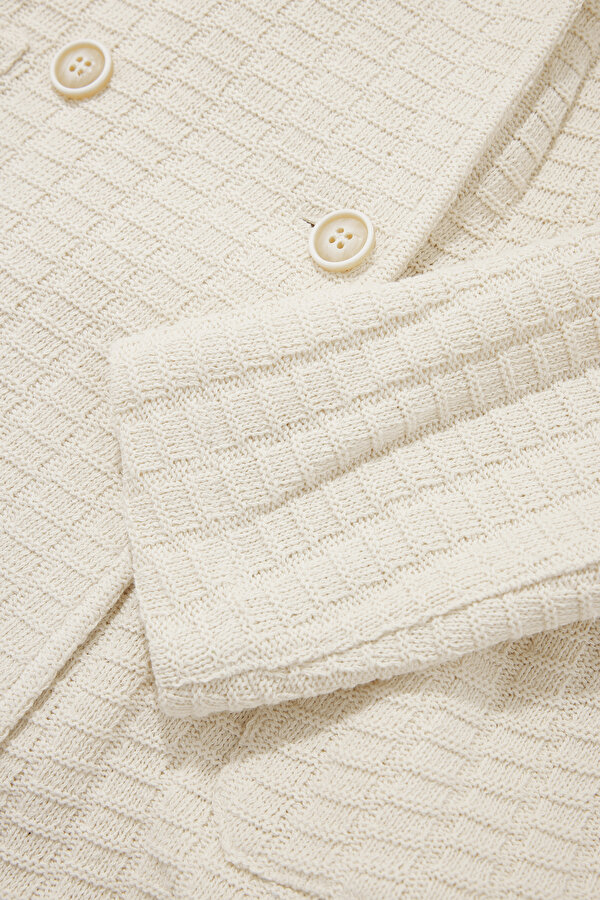 ECRU SURPLICE NECKLINE (CROSS-OVER NECKLINE) JACKET 11