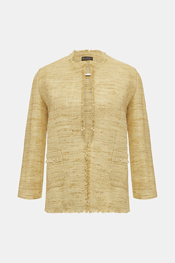 BEIGE BASIC / ROUND NECKLINE JACKET 7