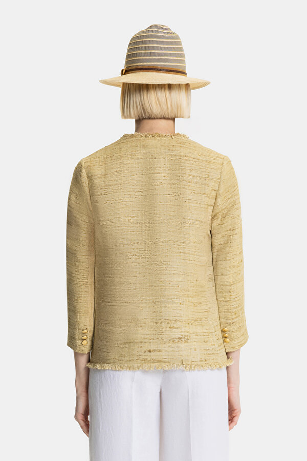BEIGE BASIC / ROUND NECKLINE JACKET 2