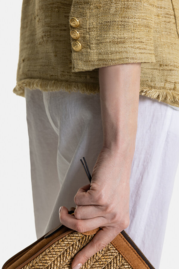 BEIGE BASIC / ROUND NECKLINE JACKET 6