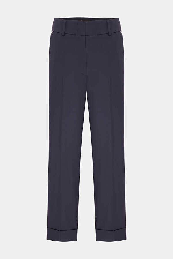 NAVY BLUE WIDE LEG TROUSERS