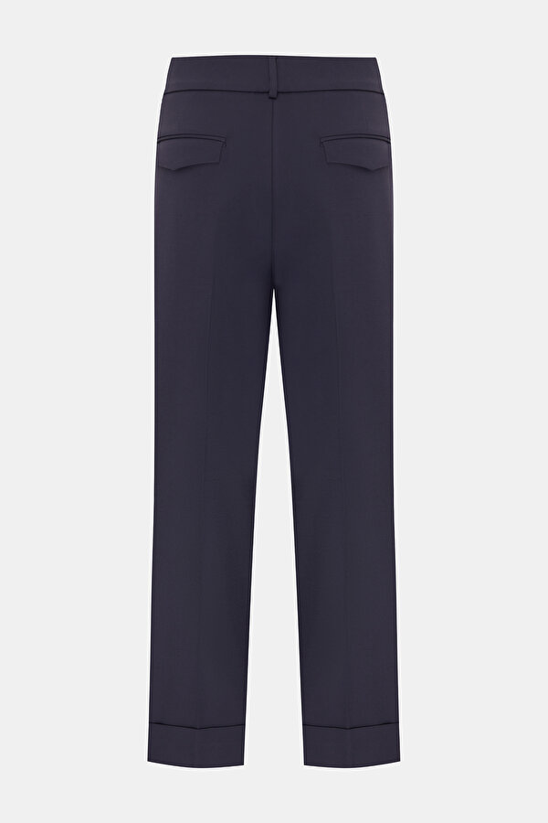 NAVY BLUE WIDE LEG TROUSERS 2