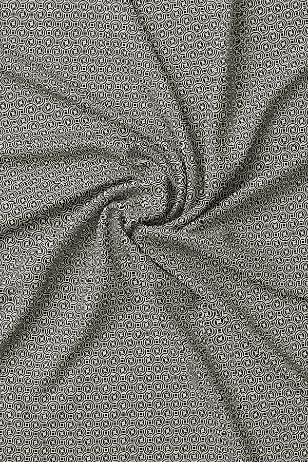 ECRU MONOGRAM TWILL SCARF 2
