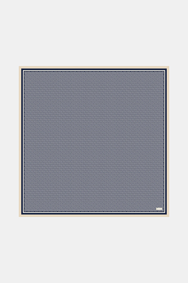 ECRU MONOGRAM TWILL SCARF