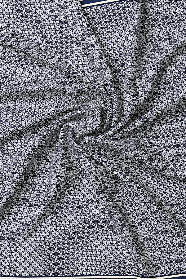 ECRU MONOGRAM TWILL SCARF 2