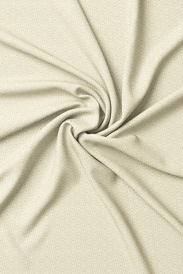 ECRU MONOGRAM TWILL SCARF 2