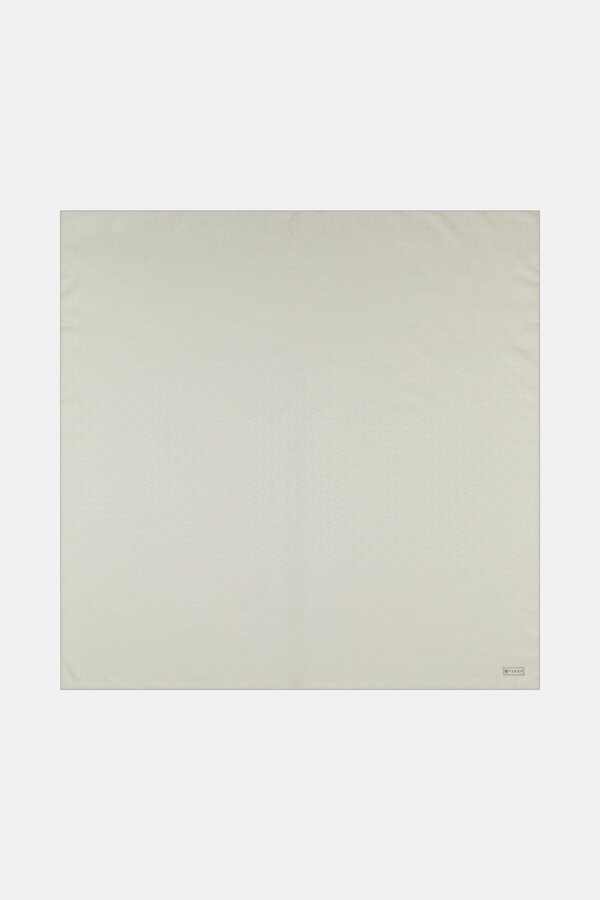 WHITE COTTON/SILK SCARF