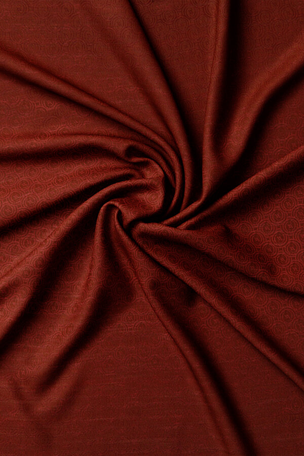 RED BROWN COTTON/SILK SCARF 2