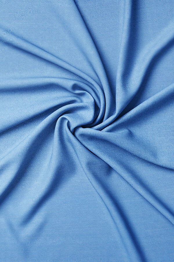 BLUE COTTON/SILK SCARF 2