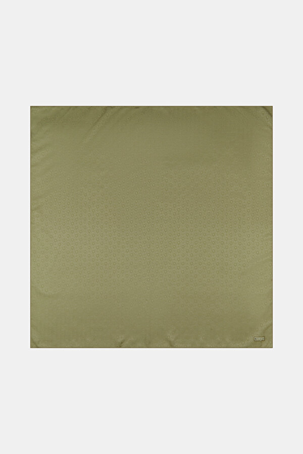 LIGHT KHAKI COTTON/SILK SCARF