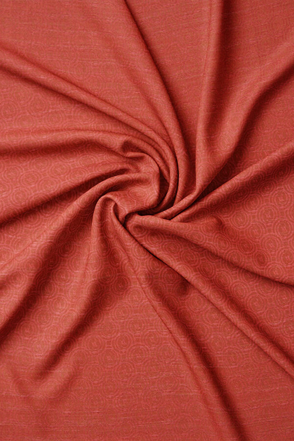RED BROWN COTTON/SILK SHAWL 2