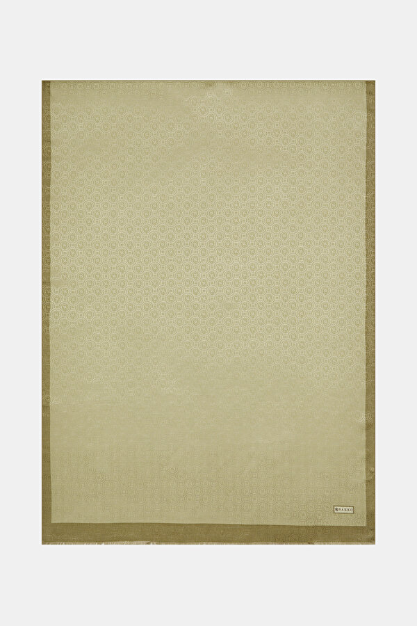 LIGHT KHAKI COTTON/SILK SHAWL
