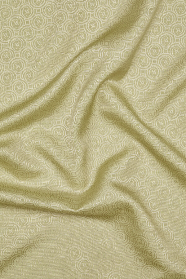 LIGHT KHAKI COTTON/SILK SHAWL 2