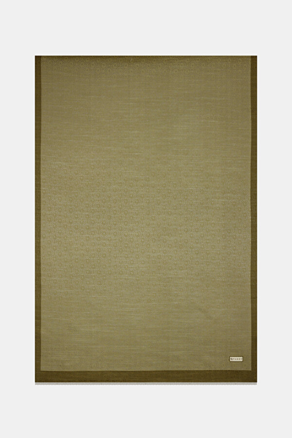 KHAKI COTTON/SILK SHAWL