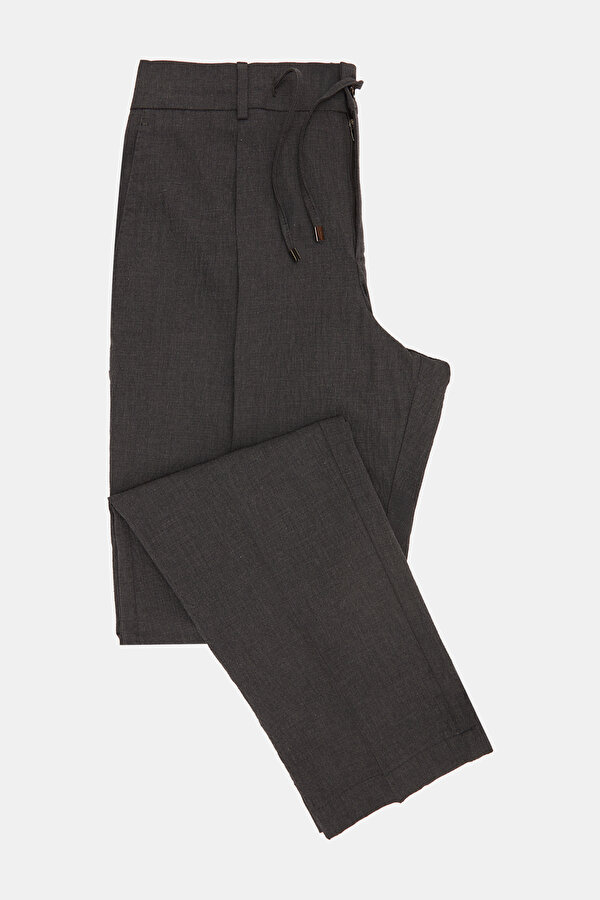 TEK PİLELİ BELİ LASTİKLİ SEERSUCKER PANTOLON 6