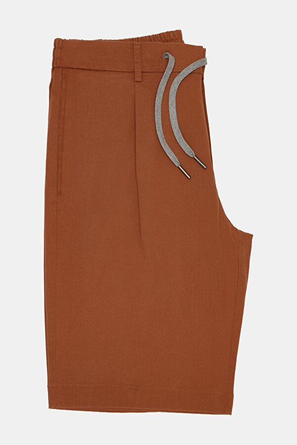 DARK ORANGE LYOCELL COTTON BERMUDA