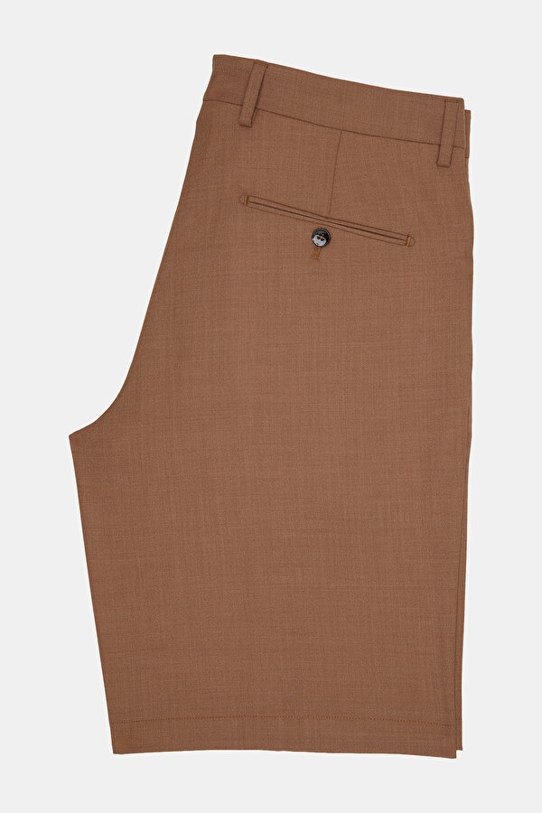 DARK ORANGE WOOL/SILK BERMUDA 2