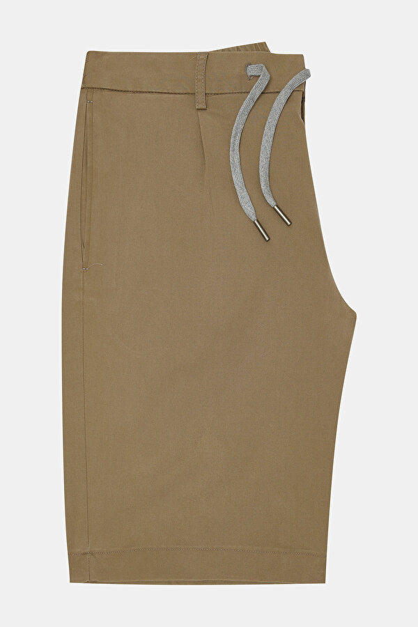 DARK GREEN LYOCELL COTTON BERMUDA