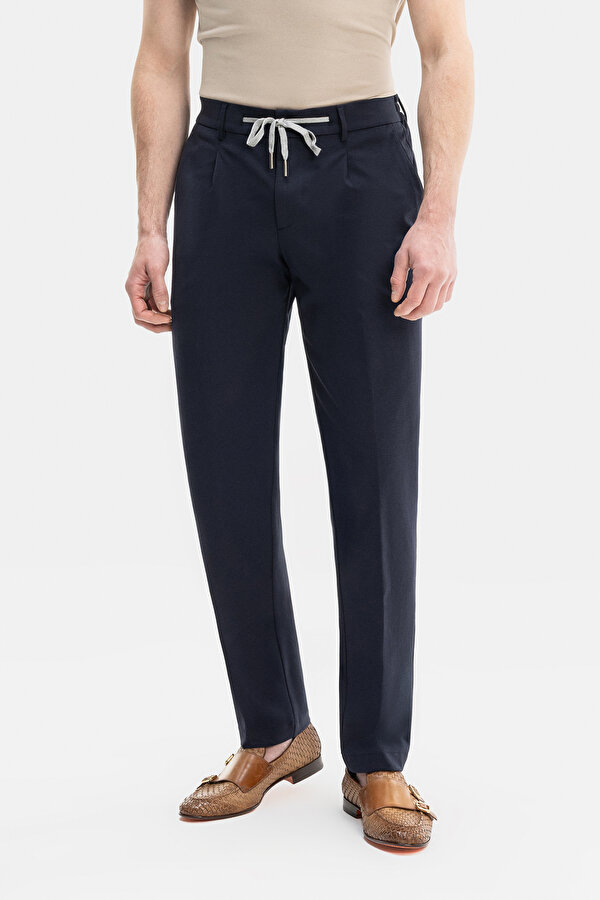 NAVY BLUE JERSEY TROUSERS 2