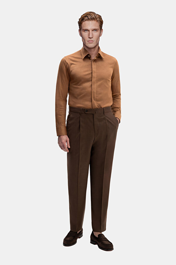 BROWN SERGE TROUSERS