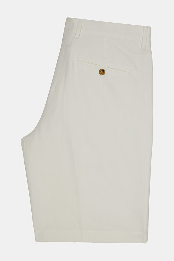 WHITE COTTON/LINEN BERMUDA 2