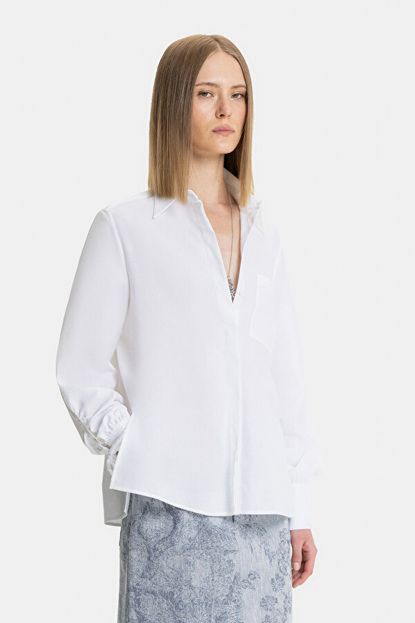WHITE LONG SLEEVE SHIRT