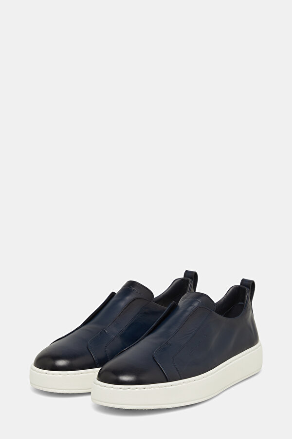 NAVY BLUE LEATHER SHOE 2