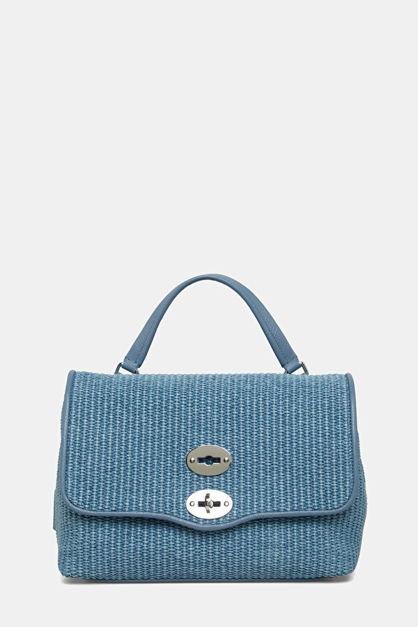 BLUE RAFFIA BAG