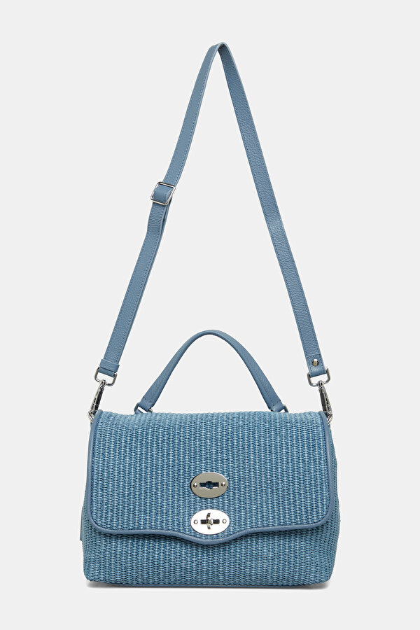 BLUE RAFFIA BAG 2