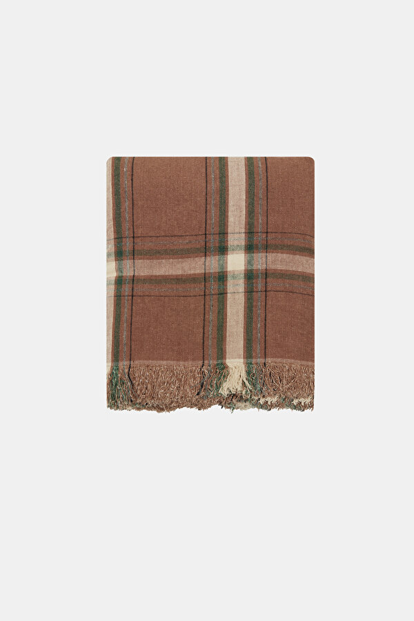 ROWAN CHECKED BEDSPREAD 280X230CM