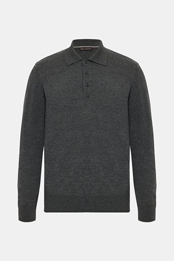 SMOKED POLO NECK TRICOT
