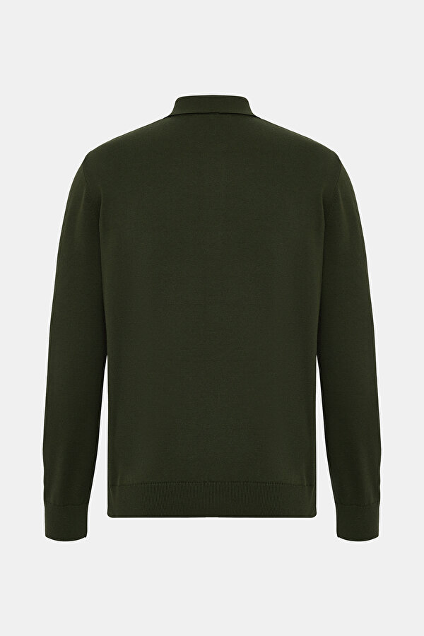 KHAKI POLO NECK TRICOT 2