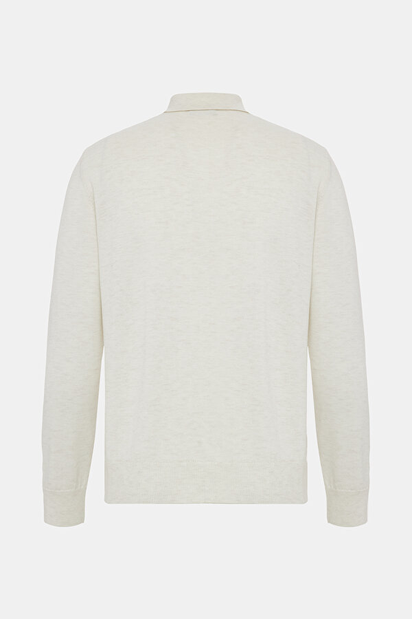 ECRU POLO NECK TRICOT 2