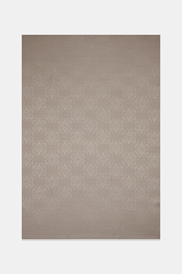 GREY DESIGN FILLED WOOL/SILK SHAWL